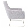 Kendrick Chair Light Grey Fabric - Side