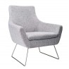 Kendrick Chair Light Grey Fabric - Front Angled