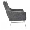 Kendrick Chair Charcoal Grey Fabric - Side