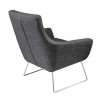 Kendrick Chair Charcoal Grey Fabric - Back