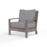 Laguna Club Chair in Canvas Granite, No Welt - Front Side Angle