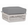 Dana Rope Ottoman in Canvas Granite w/ Self Welt - Front Side Angle