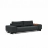 Grand D.E.L. Sofa in Boucle Black Raven - Angled