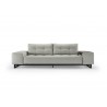 Grand D.E.L. Sofa in Mixed Dance Natural Fabric and Black Wood Legs - Front
