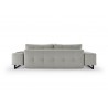 Grand D.E.L. Sofa in Mixed Dance Natural Fabric and Black Wood Legs - Back