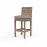 Havana Counter Stool in Canvas Granite w/ Self Welt - Front Side Angle