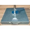 Bambrella 155 lbs Grey Granite & Stainless Steel Umbrella Base - Bambrella 155 lbs Grey Granite & Stainless Steel Umbrella Base