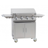 Bull BBQ 30" Griddle Complete Cart - Closed and Angled