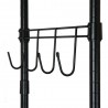 Garment Rack with Adjustable Shelves with Hooks - Black - Hanger Close-Up