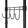 Garment Rack with Adjustable Shelves with Hooks - Black - Hanger Close-Up - Garment Rack with Adjustable Shelves with Hooks - Black - Hanger Close-Up