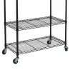 Garment Rack with Adjustable Shelves with Hooks - Black - Leg - Garment Rack with Adjustable Shelves with Hooks - Black - Leg
