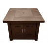 AZ Patio Heaters Outdoor Fire Pit in Hammered Bronze - Front Angle