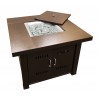 AZ Patio Heaters Outdoor Fire Pit in Hammered Bronze - Front Side Opened Angle