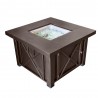 AZ Patio Heaters Outdoor Fire Pit in Hammered Bronze - Front Side Opened Angle