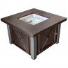 AZ Patio Heaters Outdoor Fire Pit in Hammered Bronze /Stainless Steel - Front Side Angle