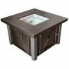 AZ Patio Heaters Outdoor Fire Pit in Hammered Bronze /Stainless Steel - Front Side Angle - AZ Patio Heaters Outdoor Fire Pit in Hammered Bronze /Stainless Steel - Front Side Angle