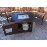 AZ Patio Heaters Outdoor Fire Pit in Hammered Bronze /Stainless Steel - Lifestyle