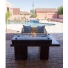 AZ Patio Heaters Two Tiered Firepit in Black Mocha - Covered - Lifestyle