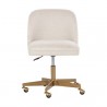 Sunpan Kenna Office Chair in Belfast Oatmeal - Front Angle