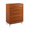 Greenington Taylor 5 Drawer Chest In Amber - Front Side Angle
