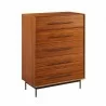 Greenington Taylor 6 Drawer Dresser In Amber - Front Side Angle - Greenington Taylor 6 Drawer Dresser In Amber - Front Side Angle
