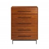 Greenington Taylor 5 Drawer Chest In Amber - Greenington Taylor 5 Drawer Chest In Amber - Front Angle