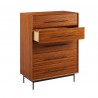 Greenington Taylor 5 Drawer Chest In Amber - Drawer Opened