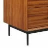 Greenington Taylor 6 Drawer Dresser In Amber - Leg Angle - Greenington Taylor 6 Drawer Dresser In Amber - Leg Angle