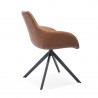 ellini Modern Living August Arm Chair Brown, Light Grey,Side Angle