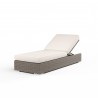 Coronado Adjustable Chaise in Canvas Natural w/ Self Welt - Front Side Angle
