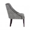 Sunpan Ragona Lounge Chair Grey Oak-Naya Check Black - Side Angle
