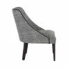 Sunpan Ragona Lounge Chair Grey Oak-Naya Check Black - Side Angle - Sunpan Ragona Lounge Chair Grey Oak-Naya Check Black - Side Angle