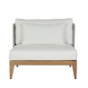 Sunpan Ibiza Armless Chair in Natural - Stinson White - Front Angle