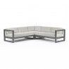 Redondo Sectional in Cast Silver, No Welt - Front Side Angle