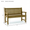 Anderson Teak Sahara 2-Seater Bench- dimension - Anderson Teak Sahara 2-Seater Bench- dimension