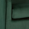 Sunpan Hazel Swivel Lounge Chair in Gold - Deep Green Sky - Seat Closeup Angle