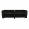 Moe's Home Collection Misaki Sideboard, Black - Front Opened Angle - Moe's Home Collection Misaki Sideboard, Black - Front Opened Angle