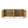 Moe's Home Collection Misaki Oak Sideboard in Natural - Front Opened Angle - Moe's Home Collection Misaki Oak Sideboard in Natural - Front Opened Angle