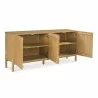 Moe's Home Collection Misaki Oak Sideboard in Natural - Front Side Opened Angle - Moe's Home Collection Misaki Oak Sideboard in Natural - Front Side Opened Angle