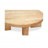 Moe's Home Collection Oregon Round Coffee Table - Blonde - Closeup Top Angle