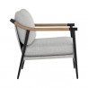 Sunpan Meadow Lounge Chair - Vault Fog - Side Angle