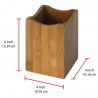 Oceanstar Bamboo Utensil Holder - Dimensions