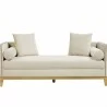 Sunpan Vittoria Bench Romo Ash / Romo Linen - Front Angle - Sunpan Vittoria Bench Romo Ash / Romo Linen - Front Angle