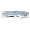 Newport Sectional in Canvas Skyline, No Welt - Front Side Angle