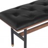 Sunpan Staten Bench Black - Seat Closeup Top Angle