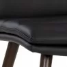 Sunpan Zelia Dinng Chair - Linea Black Leather - Set of Two - Seat Closeup Angle - Sunpan Zelia Dinng Chair - Linea Black Leather - Set of Two - Seat Closeup Angle