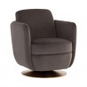 Sunpan Gilley Swivel Lounge Chair - Meg Ash - Front Side Angle