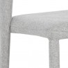 Sunpan Romina Dining Chair - Belfast Heather Grey - Seat Closeup Angle