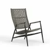 Sunset West Grigio Highback Chair - Front Side Angle - Sunset West Grigio Highback Chair - Front Side Angle