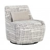 Sunpan Taira Swivel Lounge Chair - Shade Driftwood / Navarro Stone - Front Side Angle